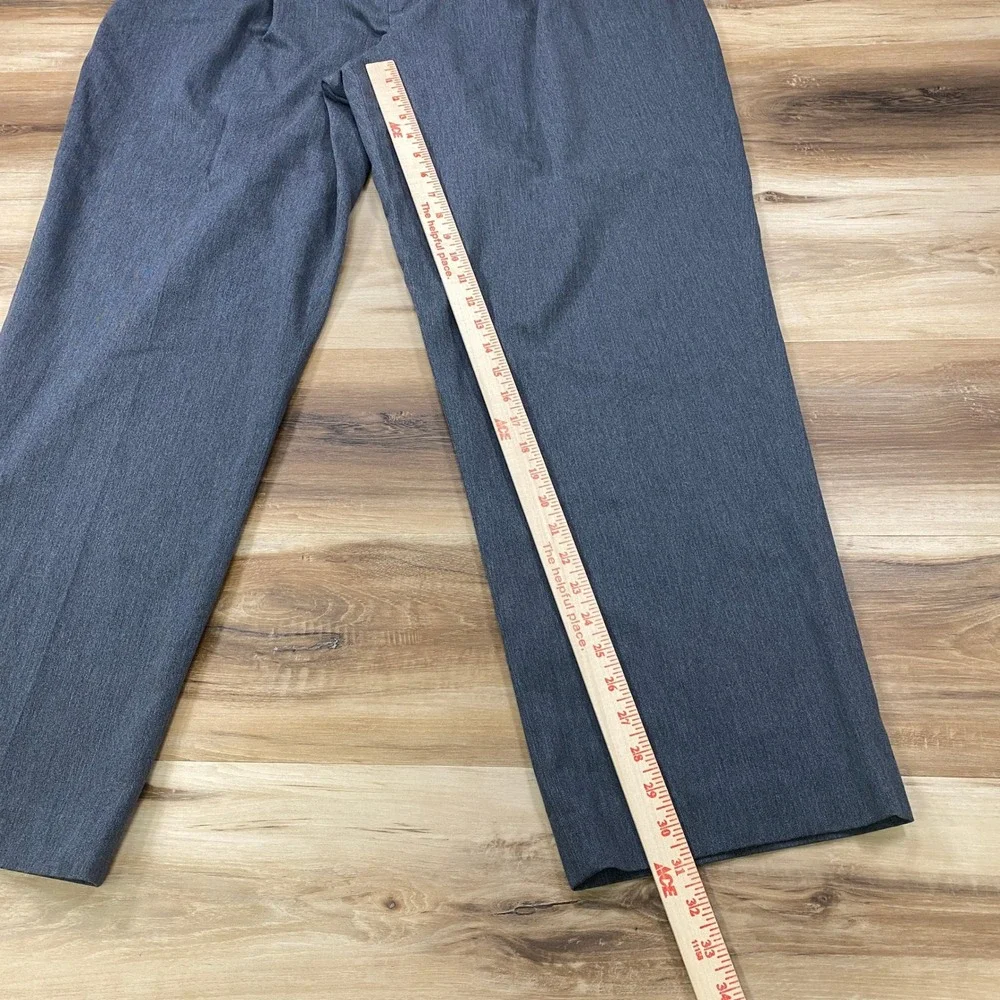 L.L. Bean Comfort Waist Pants Mens 40 Heritage Cotton Pleated Classic Gray